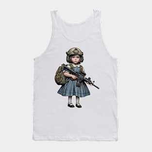 The Little Girl and a Toy Gun Tank Top